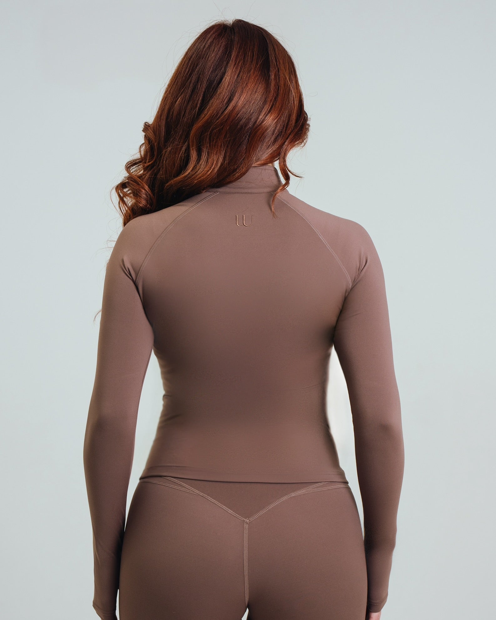 UU Half-Zip Fitted Top - Coco Taupe